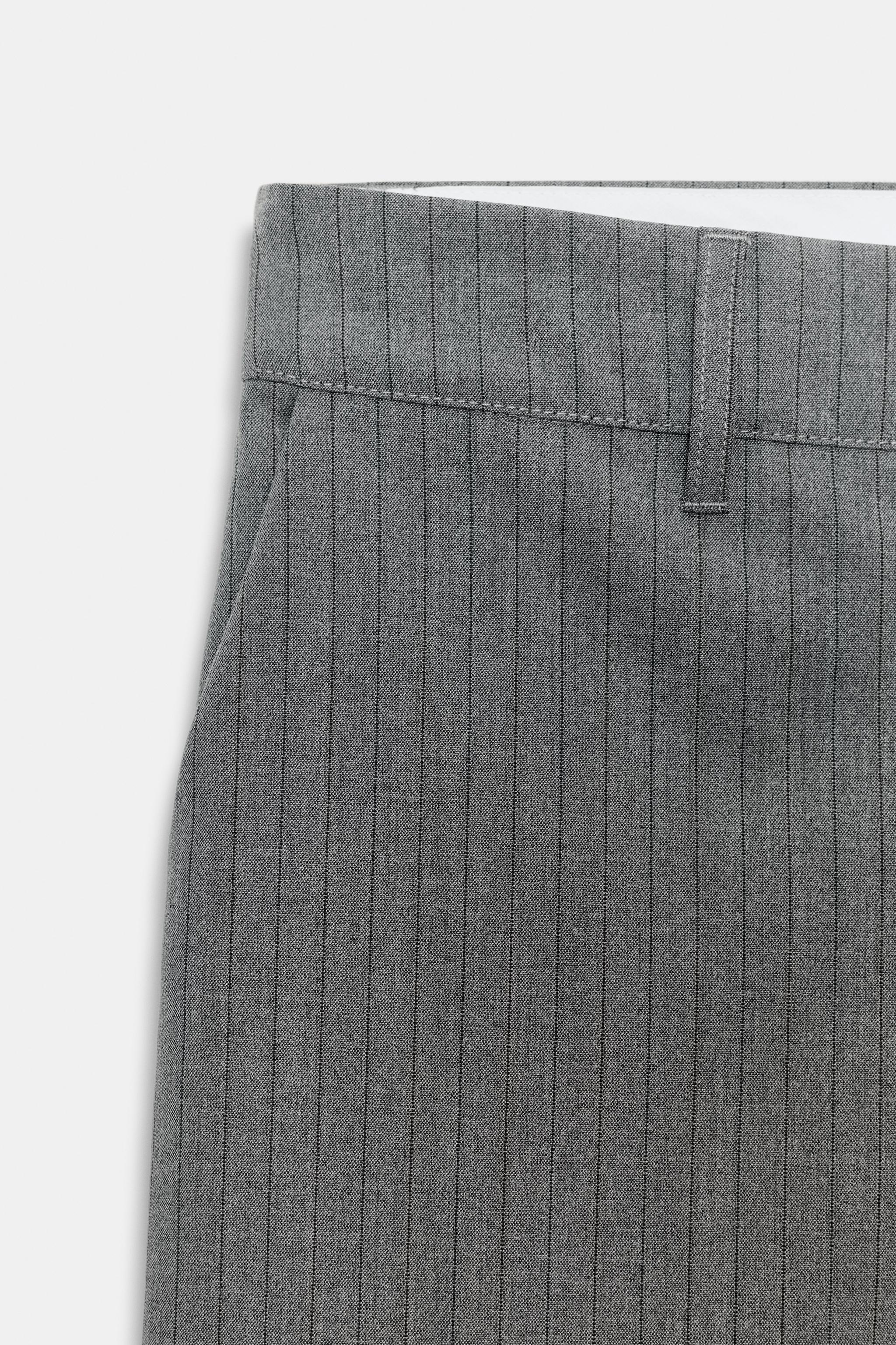 PANTALON À RAYURES TAILLE BASSE